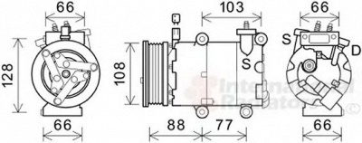 VAN WEZEL 1800k585 -  Компрессор, кондиционер